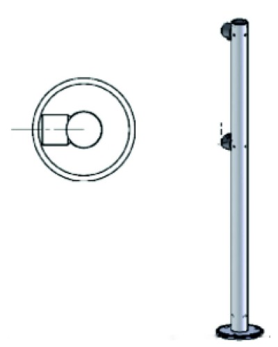 Стойка ограждения односторонняя Oxgard Стойка ограждения односторонняя (ВЗР 1996.01) в Махачкале Ограждения Pintop.ru