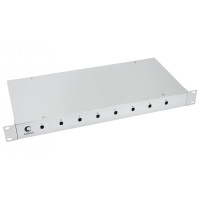 Бокс оптический 19", 1U на 8 ST/FC портов Cabeus FO-19-8ST