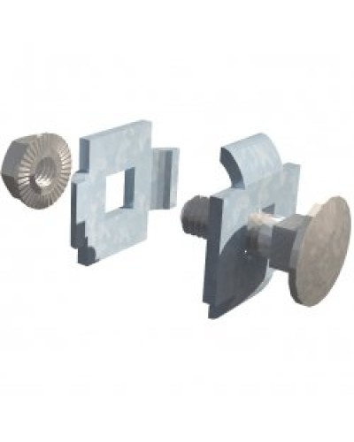 Прижим для проволочного лотка двойной (комплект) ЛМПРО ПожТехКабель (620-002) в Махачкале Кабельные лотки Pintop.ru