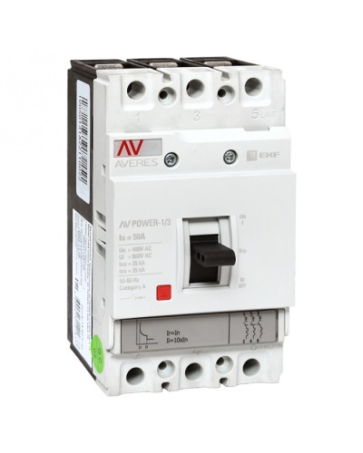 Автоматический выключатель AV POWER-1/3 50А 35kA TR EKF (mccb-13-50-TR-av) в Махачкале Электротехническое оборудование Pintop.ru