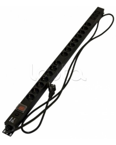 Блок розеток Hyperline SHE-15SH-3IEC-SF-2.5EU в Махачкале Блоки розеток Pintop.ru