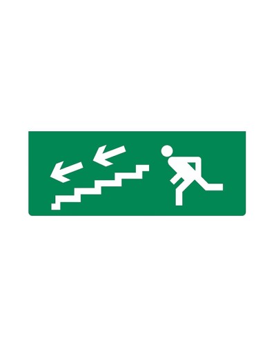 Рубеж ОПОП 1-R3БЕГУЩИЙ ЧЕЛОВЕК+лестница вниз влево в Махачкале Оповещатели АСПС РУБЕЖ Pintop.ru