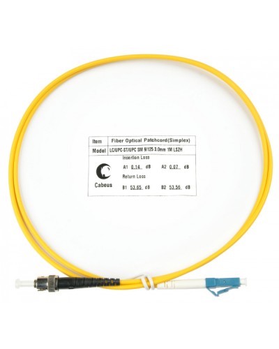 Шнур оптический simplex LC-ST 9/125 sm 1,5м LSZH Cabeus FOP(s)-9-LC-ST-1,5m в Махачкале Патч-корды оптические Pintop.ru
