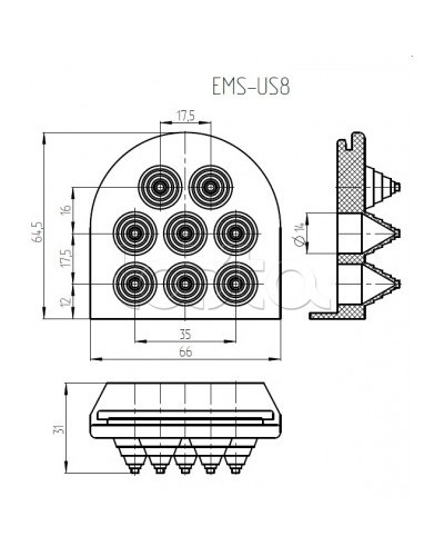 Ввод кабельный Elbox EMS-US8 в Махачкале Аксессуары для стоек и шкафов Pintop.ru