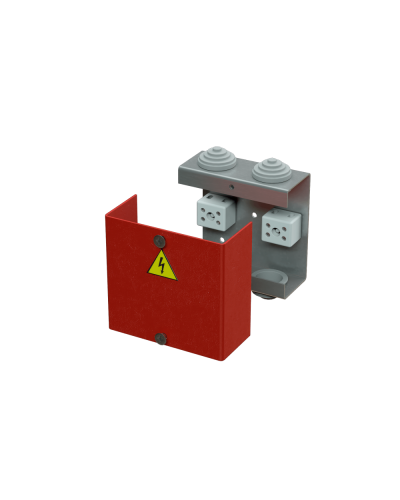 Коробка распределительная огнестойкая КРОПС, IP41, габаритные размеры 80х80х35 мм, для кабелей сечением до 2,5 мм2, 4 клеммы КМ-Профиль (FRJB-KM-ST1-2.5-04-КРОПС-IP41) в Махачкале Распределительные коробки Pintop.ru
