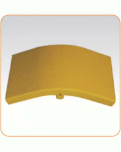 Крышка внешнего изгиба 45° оптического лотка 120 мм, желтая LANMASTER LAN-OT120-EC45C в Махачкале Аксессуары для кабель-канала Pintop.ru