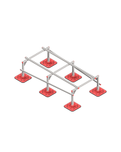 Опорная конструкция для установки оборудования TECHNORAPTOR FOOT 1000х2000 тип 2 КМ-профиль (KM-TR-F-SSEI-1000-2000-2) в Махачкале Системы видеонаблюдения Pintop.ru