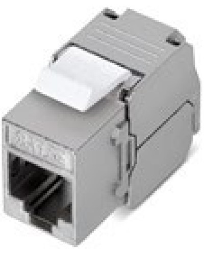 Вставка Keystone Jack RJ-45(8P8C), категория 6, 110 IDC, угол заделки 180 градусов, без инструмента (Toolless), экранированная, белая в Махачкале Модули Keystone Pintop.ru