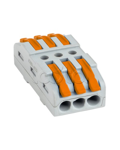 Строительно-монтажная клемма СМК 222-423 проходная 3 полюса 0,08-4мм2 (25шт.) EKF PROxima (plc-smk-423) в Махачкале Клеммные колодки Pintop.ru