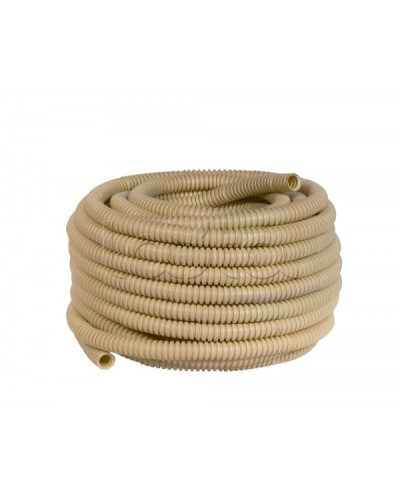 Труба гофр. ПВХ с протяжкой d20 мм (25 м) светлое дерево EKF-Plast (tg-z-20w) в Махачкале Труба гофрированная Pintop.ru