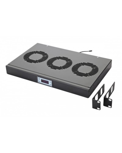 Панель вентиляционная с 3 вентиляторами, с контроллером Eurolan 60A-91-10-30BL в Махачкале Вентиляторные модули Pintop.ru