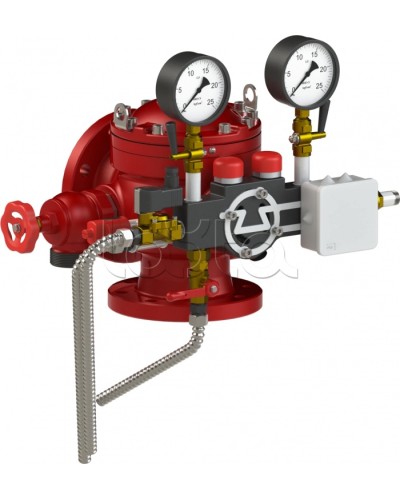 Узел управления дренчерный с комбинированным приводом Спецавтоматика УУ-Д100/1,6 (Э24, Г0,07)-ВФ.О4 в Махачкале Устройства пуска водяного пожаротушения Pintop.ru