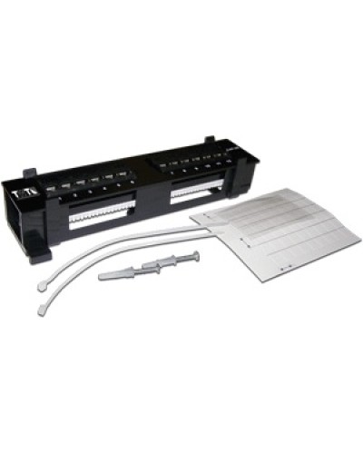 Патч-панель настенная горизонтальная 12 портов RJ-45 TWT TWT-PP12UTP-H в Махачкале Патч панель Pintop.ru