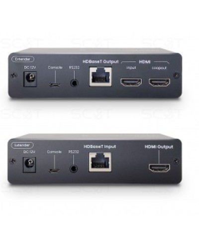 Удлинитель DisplayPort 4K(60Гц), USB, аудио, RS232 по кабелю витой пары(CAT6a) до 100м (HDBaseT) SC&T DP02U-4K6G в Махачкале Видеоусилители, Модуляторы, Делители Pintop.ru