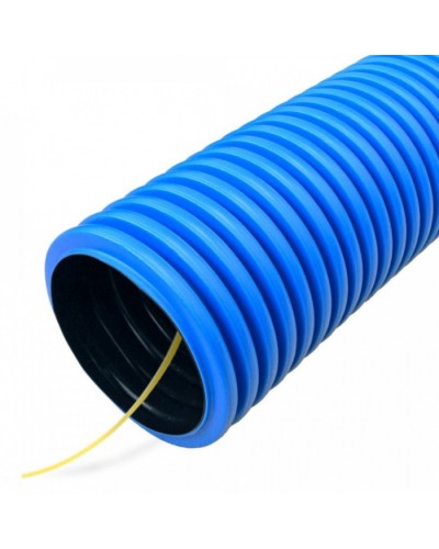 Труба гофрированная двустенная ПНД гибкая тип 750 (SN8) с/з синяя д200 (35м/уп) Промрукав (PR15.0184) в Махачкале Труба гофрированная Pintop.ru