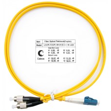 Шнур оптический duplex LC-FC 9/125 SM 1 м LSZH Cabeus FOP(d)-9-LC-FC-1M