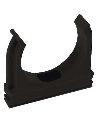 Крепёж-клипса для труб Полистирол черная д32 (25шт/500шт уп/кор) Промрукав (02732ч) в Махачкале Держатели, клипсы, скобы Pintop.ru