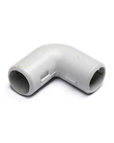Угол 90° (из двух частей) для труб D20 мм, без галогена (25 шт/уп) Экопласт 41220-25HF в Махачкале Аксессуары для труб (ОКЛ) Экопласт Pintop.ru