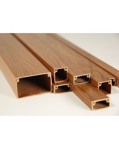 Кабель-канал 40x25, двойной замок, орех (40 м/уп) (ПожТехКабель) в Махачкале Кабель-канал Pintop.ru