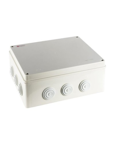 Коробка огн. Е110 о/п, 300х250х120,12 вых.,IP65, 4Р серый Экопласт (43080HF-GR) в Махачкале Распределительные коробки Pintop.ru