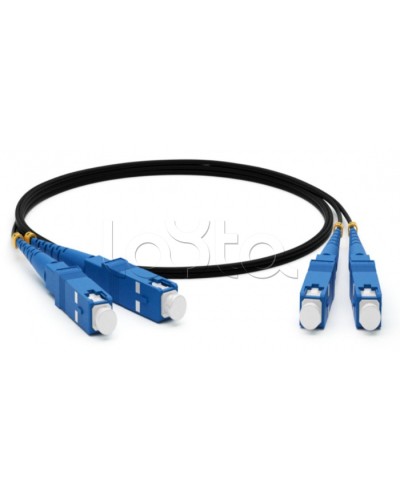 Патч-корд SM 9/125 (OS2), SC/UPC-SC/UPC, 2мм, duplex LSZH 1м черн Hyperline FC-D2-9-SC/UR-SC/UR-H-1M-LSZH-BK в Махачкале Патч-корды оптические Pintop.ru