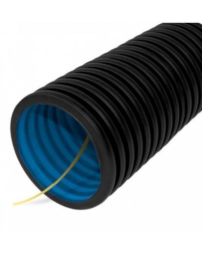 Труба гофрированная двустенная ПНД гибкая тип 450 (SN26) с/з черная д50 (100м/уп) Промрукав (PR15.0138) в Махачкале Труба гофрированная Pintop.ru