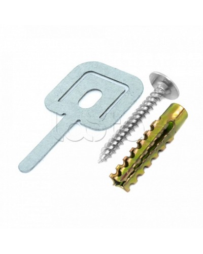 Комплекты для крепления ОКЛ с использованием самореза, дюбеля и хомута FR ПР-25 (100 шт) Промрукав (PR08.5200) в Махачкале Огнестойкие кабельные линии Pintop.ru