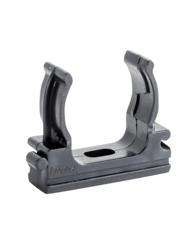 CF32G Держатель (клипса), без галогена, для труб D32мм, цвет чёрный (10шт) Экопласт (41732-10HF-BL) в Махачкале Держатели, клипсы, скобы Pintop.ru