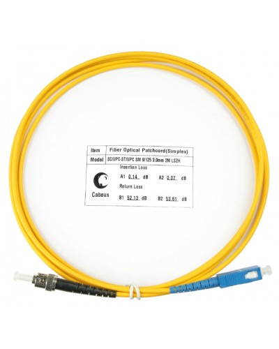 Шнур оптический simplex SC-ST 9/125 sm 2м LSZH Cabeus FOP(s)-9-SC-ST-2m в Махачкале Патч-корды оптические Pintop.ru