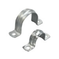 Скоба оцинкованная двулапковая для трубы D20мм (100 шт/уп) Экопласт 43620