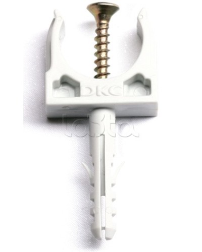 Держатель с защелкой и дюбелем, д.32 мм DKC 51332 в Махачкале Держатели, клипсы, скобы Pintop.ru