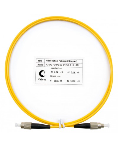 Шнур оптический simplex FC-FC 9/125 SM 1 м LSZH Cabeus FOP(s)-9-FC-FC-1M в Махачкале Патч-корды оптические Pintop.ru