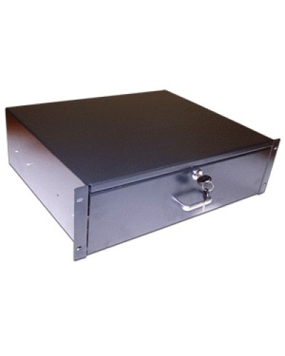 Ящик выдвижной 19, с замком, 2U, черный TWT TWT-CB-DRW-2U в Махачкале Аксессуары для стоек и шкафов Pintop.ru