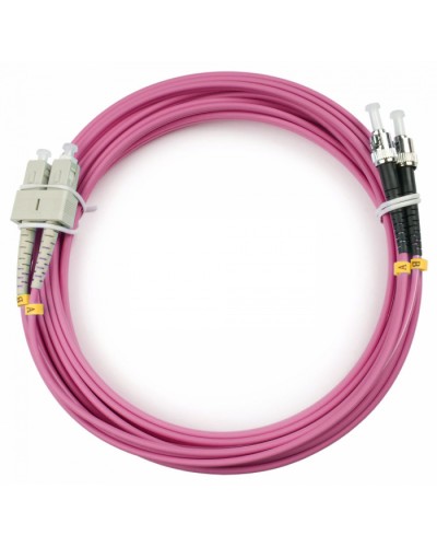 Шнур оптический duplex SC-ST 50/125 mm OM4 15м LSZH Cabeus FOP-50-OM4-SC-ST-15m в Махачкале Патч-корды оптические Pintop.ru