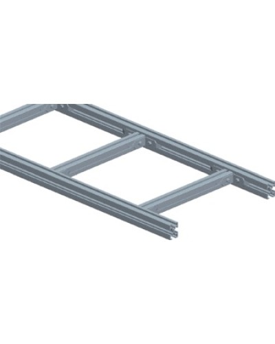 Лоток лестничный, прямая секция шириной 200 мм, алюминий (3 м) LANMASTER LAN-LTA200 в Махачкале Кабельные лотки Pintop.ru