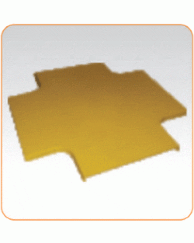 Крышка Х-соединителя оптического лотка 120 мм, желтая LANMASTER LAN-OT120-XTC в Махачкале Аксессуары для кабель-канала Pintop.ru