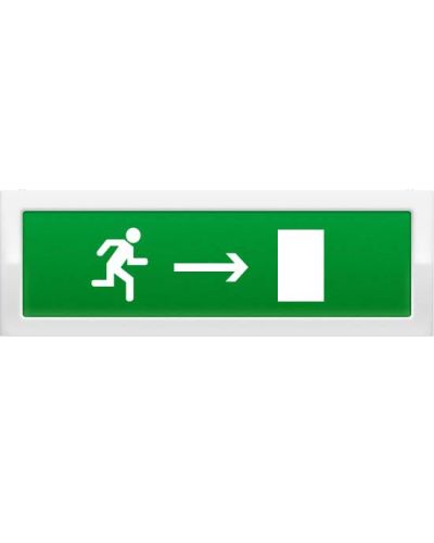 Оповещатель охранно-пожарный световой Рубеж ОПОП 1-8 Бегущий человек + стрелка вправо 12В в Махачкале Оповещатели Pintop.ru