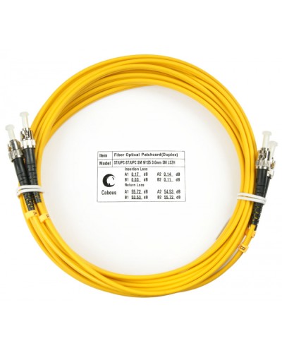Шнур оптический duplex ST-ST 9/125 sm 15м LSZH Cabeus FOP(d)-9-ST-ST-15m в Махачкале Патч-корды оптические Pintop.ru