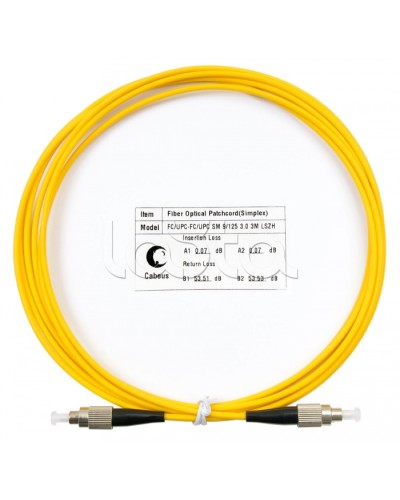 Шнур оптический simplex FC-FC 9/125 SM 3 м LSZH Cabeus FOP(s)-9-FC-FC-3M в Махачкале Патч-корды оптические Pintop.ru