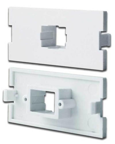 Вставка модульная под SC симплексный адаптер в розетку LAN-MB, белая LANMASTER LAN-MBP-1SC-WH в Махачкале Коннекторы Pintop.ru