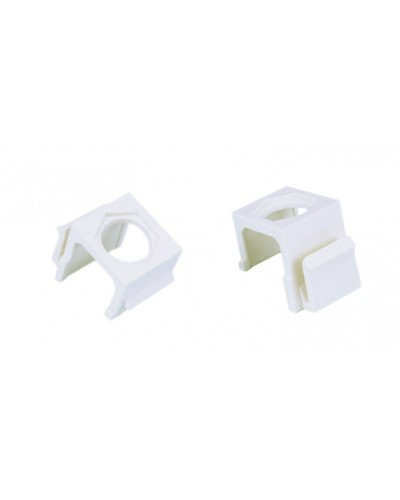 Вставка формата Keystone Jack для коаксиальных разъемов, ROHS, белая Hyperline (KJ1-COAX-WH) в Махачкале Кроссы оптические Pintop.ru