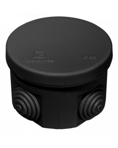 Коробка распределительная для о/п безгалогенная (HF) черная 70х50 (132шт/кор) Промрукав (40-0110-9005) в Махачкале Распределительные коробки Pintop.ru