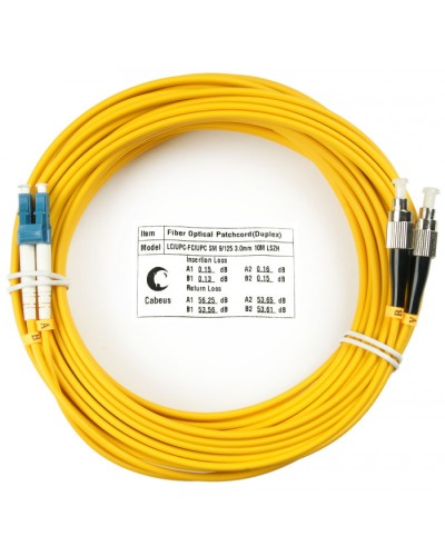 Шнур оптический duplex LC-FC 9/125 sm 20м LSZH Cabeus FOP(d)-9-LC-FC-20m в Махачкале Патч-корды оптические Pintop.ru