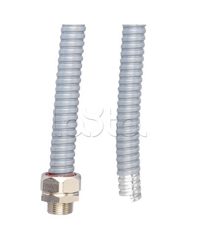 Металлорукав DN 20мм в ПВХ изоляции в оплетке из оцинкованной стали, 50 м DKC (6071T-022) в Махачкале Металлорукав Pintop.ru