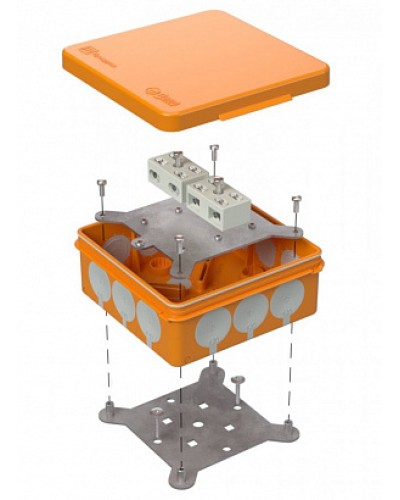 Коробка огнестойкая для о/п двухкомпонентная 60-0303-FR6.0-4-4-Р Е15-Е60 100х100х40 Промрукав (60-0303-FR6.0-4-4-Р) в Махачкале Огнестойкие кабельные линии Pintop.ru