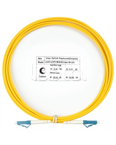 Шнур оптический simplex LC-LC 9/125 SM 3 м LSZH Cabeus FOP(s)-9-LC-LC-3M в Махачкале Патч-корды оптические Pintop.ru