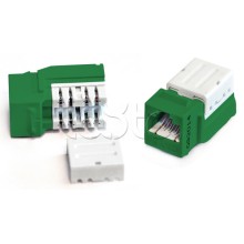 Вставка Keystone Jack RJ-45(8P8C), категория 6A, 110 IDC желтая Hyperline (KJNE-8P8C-C6A-90-YL)