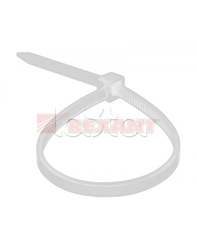 Хомут-стяжка нейлоновый 2.5х120 мм белый (100шт/уп) REXANT 07-0120 в Махачкале Стяжки-хомуты Pintop.ru