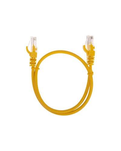 Патч-корд U/UTP, CAT 5e, RJ45-RJ45, 26AWG, LSZH, желтый, 0,5м REXANT 02-0105-05 в Махачкале Патчкорды (медные) Pintop.ru