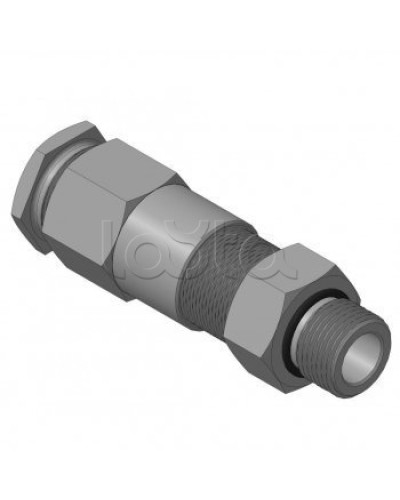 Кабельный ввод для бронированного кабеля с двойным уплотнением резьбой G1/2, внешним диаметром кабеля D=14-18 мм и проходным диаметром кабеля d=8-12 мм Спектрон КВБ-18/12-2У-М-G1/2 в Махачкале Аксессуары для кабель-канала Pintop.ru